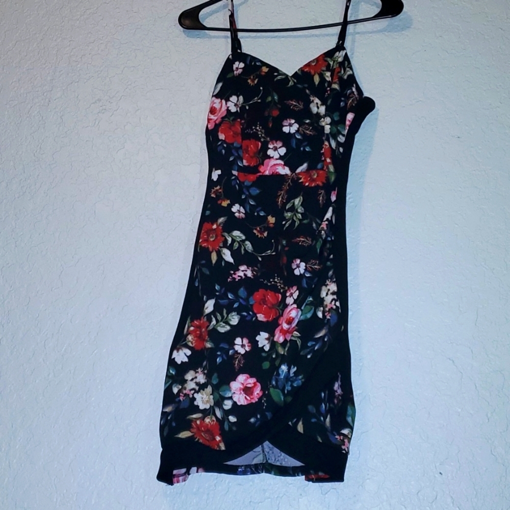Floral Black Dress